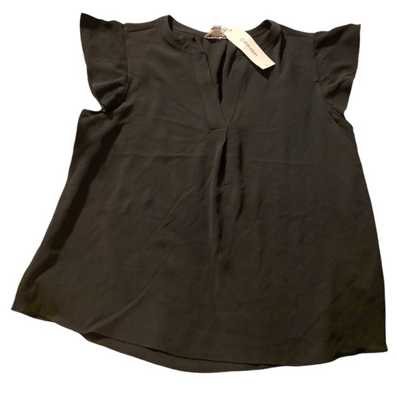 Calvin Klein Tops - Calvin Klein black blouse size xl NWT